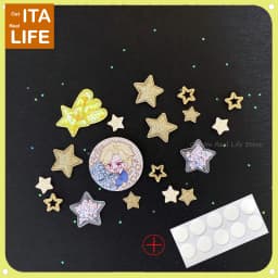Italife Pink Shining Stars Ita Bag Accessories 4 Colors Kawaii Candy Color Stars Meteor Starry for Blue Itabag Decorations H324