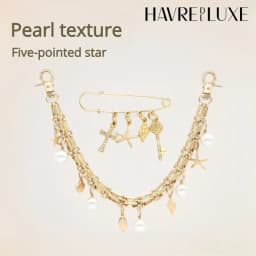 Five Pointed Star Bag Charm For Women Bag Durable Fashion Gift Beautiful Pearl Geometric Star Pin Bag Decoration Bag Accessories