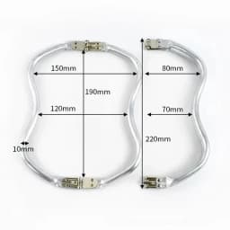 Deepeel 15-30cm Metal Internal Kiss Clasp Purse Frame Cloud Bag Rectangle Pipe Clamps Buckle DIY Handmade Bags Handles Accessory