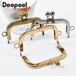 2/5Pcs 10.5cm Smooth Metal Bags Handle Purse Frame Wallet Kiss Clasp Women's Handbag Decor Handles DIY Handmade Bag Accessories