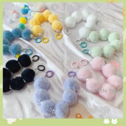 Italife Ita Bag Ornament Decoration Pink Blue Cartoon Color Hairball Chains Women Girl Itabag Accessories Backpacks Fillers H327