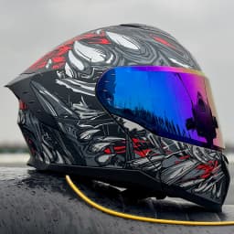 LVS-Flip Up Motorcycle Helmet Dual Visor Modular Full Face Helmet ECE Approved Street Racing Touring Crash Helmet