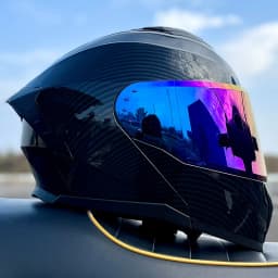 LVS-Flip Up Motorcycle Helmet Dual Visor Modular Full Face Helmet ECE Approved Street Racing Touring Crash Helmet