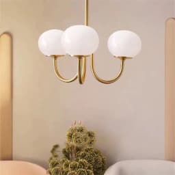 Living Room Pendant Light Medieval Creative and Warm Master Bedroom Lamp French Cream Magic Bean Lamp
