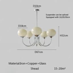 Living Room Pendant Light Medieval Creative and Warm Master Bedroom Lamp French Cream Magic Bean Lamp