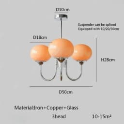 Living Room Pendant Light Medieval Creative and Warm Master Bedroom Lamp French Cream Magic Bean Lamp