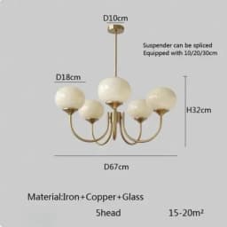 Living Room Pendant Light Medieval Creative and Warm Master Bedroom Lamp French Cream Magic Bean Lamp