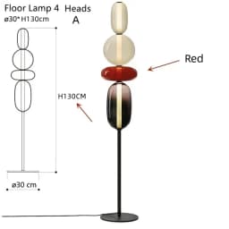 Nordic Colorful Glass Design Floor Lamp Glass Lampshade Table Light Standing Floor Light Bedroom Living Room Study Lighting