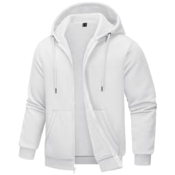 TACVASEN Big Pockets Fleece Lining Hoodies Mens Hooded Coats Full Zip Up Casual Hoodie Jackets Athlete Running Hiking Sportswear