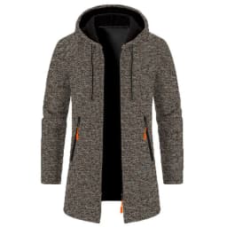 Men's Hoodies SpringAutumn CasualSolid Hooded Zip-Up Sweatshirts LongSleeve Knit Hoodie Men Sweatshirt Streetwear Hoody Cardigan
