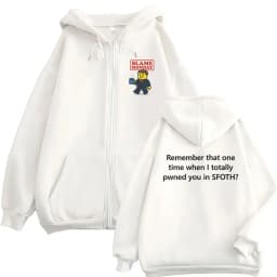 Funny Blame John Meme Zipper Hoodie Shedletsky Forsaken Fashion Autumn/Winter Sweatshirt Men Women Casual Oversized Coats Hoody