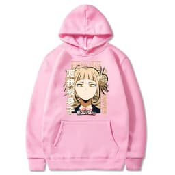 My Hero Academia Kawaii Himiko Toga Women Hoodies Printed Aesthetics Head Poster Manga Harajuku Anime Printed Hooded Sweatshirts