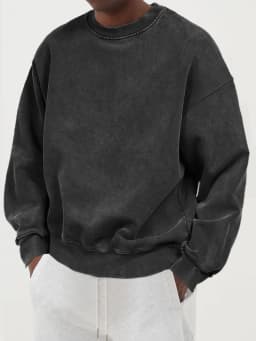 Vintage Solid Sweatshirts Male Washed Cotton Sportswear Warm Autumn Pullovers Casual Comfy Hoodie Fashion Oversized Streetwers