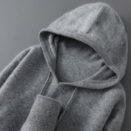 DjzDsm Autumn Winter Men's Sweater 100% Merino Wool Thick Hooded Pullover Soft Knitwear Casual Comfort Wool Clothing Tops