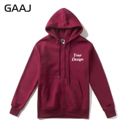 Top Quality Custom Cotton Zipper Hoodie Print Photo Text Brand Logo Men Womens Thick Fleece Autumn Winter Warm Sweatshirt 350gsm