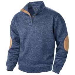 Men's Autumn Sweatshirt Patchwork Contrast Color Hoodies Stand Collar Men Botton Down Vintage Pullovers