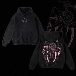 Ryomen Sukuna Graphic Hooded Jujutsu Kaisen Anime Streetwear Men Women Oversized Hoodies Washed Cotton Pullover Retro Sweatshirt