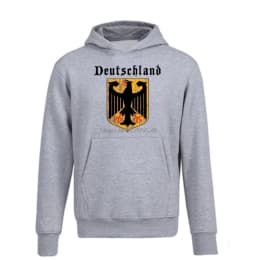 Deutschland Flag Crest Germany Eagle Socceres Footballer Hoodie Men Cotton Fleece Men Sweatshirts Jackets Tops