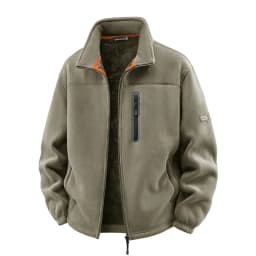 New Outerwear Men's Fleece Jacket Sweatshirts Male Thick Fleece and Windproof Sweatshirts Men Stand Up Collar Zipper Jacket Coat