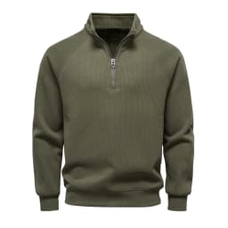 AIOPESIN Brand Men Winter Thermal Sweater Cotton Zipper Slim Fit Thermal Underlayer Top Luxury Soft Shell Pullover Sweatshirt