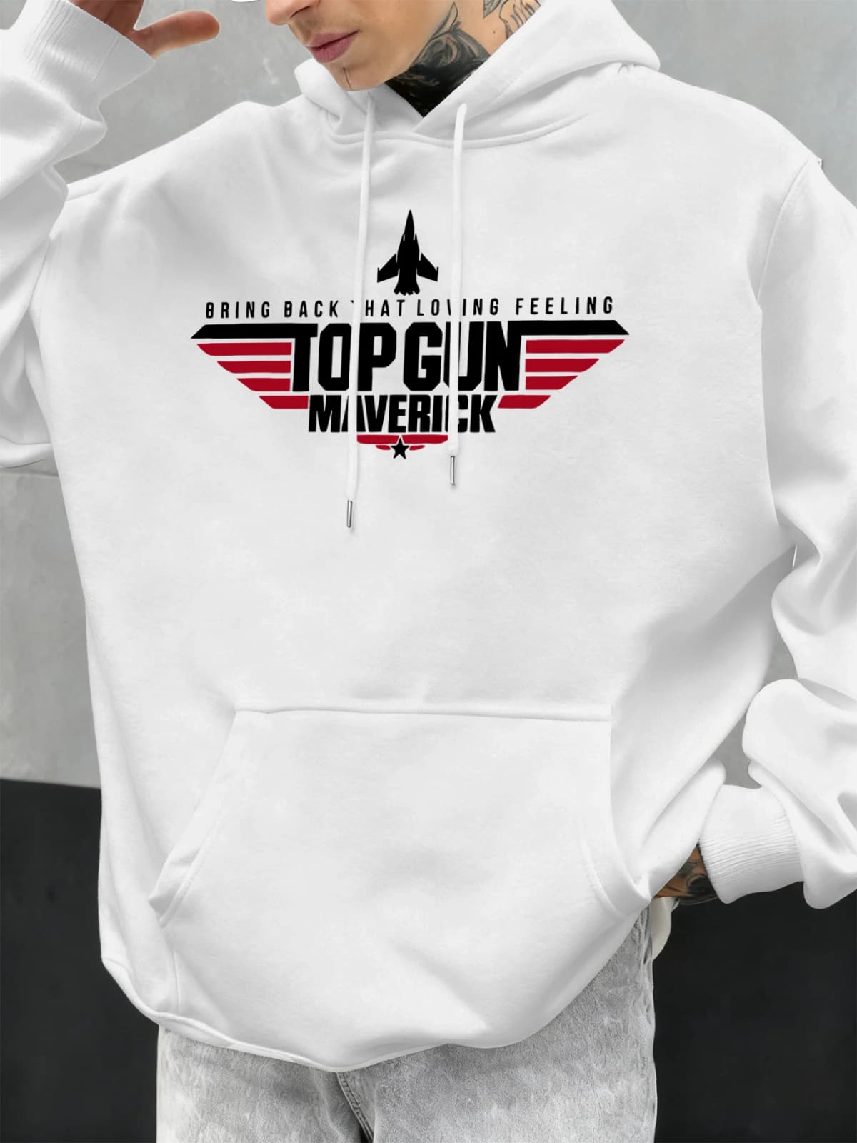 Top Gun Maverick Design Men Hoodies Oversized Comfortable Hoodie Pocket Fleece Streetwear Autumn Fashion Casual Pullover