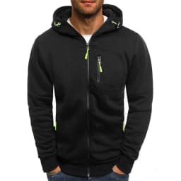 Men's Hoodies Long Sleeve Sweatshirt Zipper Design Hooded Sweatshirt for Men Clothing Sportswear Slim Fit Casual Jacket