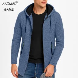Men Sweatshirts Casual Hooded for Men with Zip Pockets Full Zip Long Sleeve Sweatshirt Sports Hooded Jacket Oversize Outerwear