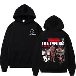 El Matador Ilia Topuria Vintage Graphic Hoodies Men's Clothing Fashion Gothic Oversized Hoodie Casual Fleece Comfort Sweatshirts