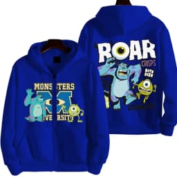 Monsters, Inc. Cartoon Anime Men Zipper Hoodie 2026 New Fashion Women Sweatshirt Spring Autumn Couple Jackets Coat