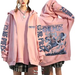 One Piece Luffy Wanted Notice 2026 New Japanese Anime Fashion Y2K Men's Trendy Casual Sportswear Men's Couple Style Coat