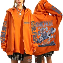 One Piece Luffy Wanted Notice 2026 New Japanese Anime Fashion Y2K Men's Trendy Casual Sportswear Men's Couple Style Coat