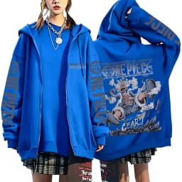 One Piece Luffy Wanted Notice 2026 New Japanese Anime Fashion Y2K Men's Trendy Casual Sportswear Men's Couple Style Coat