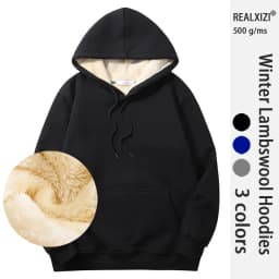 Winter Hoodies Thicken Warm Lambswool Hoodie Pants Men Sweatshirts Brand Casual Sweatshirt Fashion Thermal Windproof Unisex Sp