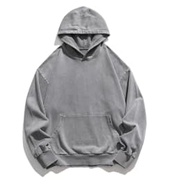 High Quality Vintage Distress Hoodies For Men Siro Spins Double Yarn Couple Sweatshirt Korean Streetwear Hip Hop Pullover Male