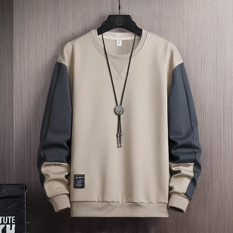 2026 Men Casual Sweatshirt Hoodie Men Harajuku Streetwear Pullover Male Patchwork Loose O-Neck Fashion Hip Hop Hoodies
