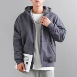 Dukeen Winter Hoodies for Men with Fleece Thicken Warm Zip-Up Hooded Shirt Casual Solid Color Woman Clothing White Black Coat