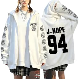 2026 Girls Women’s Men’s Concert Must-Have Y2K Zip Up Hoodie KPOP Street Dance Performance TOP Sports Couple Style Coat