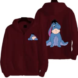 Eeyore Cartoon Anime Women Zipper Hoodie Spring Autumn Men Oversized Sweatshirt 2025 New Fashion Couple Jackets Coats