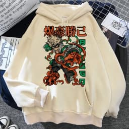 Anime My Hero Academia Bakugo Katsuki hoodies clothes for teens female tracksuits streetwear print design designer sweatshirt