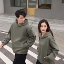 480GSM Winter Men's 100% Cotton Oversized Hoodies No String Casual Streetwear Sporty Hooded Sweatshirts Heavy Fleece Pullovers