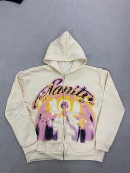 Letter print, hot stamping, hip-hop, personalized street style, men's and women's loose hoodie, zipper sweatshirt, autumn