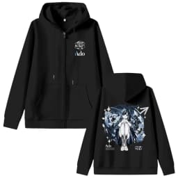 Ado World Tour 2025 Hibana Zipper Hoodie Men Women Fashion Japanese Style Zip Up Jacket Unisex Casual Fleece Zip Up Sweatshirt