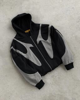 Nl25h Gothic Burgundy Geometric Zipper Hoodie Autumn New Casual Men Sportswear Y2k Retro Oversized Loose Hoodie Warm Sweatshirt