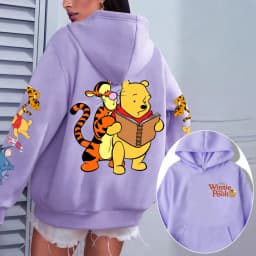 Winnie the Pooh Men Hoodie Cartoon Anime Women Pullover Tops 2026 New Fashion Spring Autumn Couple Oversized Sweatshirts