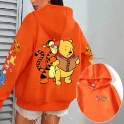 Winnie the Pooh Men Hoodie Cartoon Anime Women Pullover Tops 2026 New Fashion Spring Autumn Couple Oversized Sweatshirts