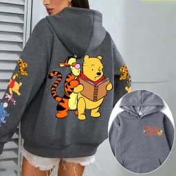 Winnie the Pooh Men Hoodie Cartoon Anime Women Pullover Tops 2026 New Fashion Spring Autumn Couple Oversized Sweatshirts