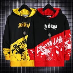 2024 New Japanese Men's Hip Hop Hoodie Men's Trendy Long Sleeve Top Ins New Men's Loose Coat Trendy Brand Hoodie Sportswear