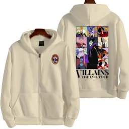 Villains Evil Queen Women Zipper Hoodie Cartoon Anime Spring Autumn Men Sweatshirt 2026 New Fashion Couple Jackets Coats