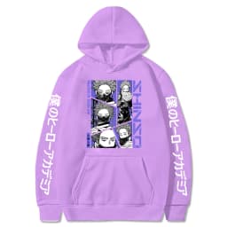 Anime My Hero Academia Hoodies Shinso Hitoshi Print Pullover Sweatshirts Harajuku Cartoon Style Crewneck Women Men Street Hoody