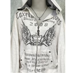 Gray Zipper Hoodie Unisex Loose Lazy Style High Street Letter Print Sweatshirt Autumn Winter Casual Fashion Youth Culture